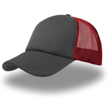 Бейсболка "RAPPER", 5 клиньев, пластиковая застежка, зеленый с белым, 100% п/э