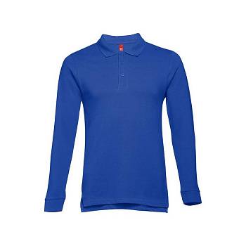 Рубашка-поло мужская BERN, д/р, синий, 3XL, 100% хлопок, плотность 210 г/м2 Рубашка-поло мужская BERN, д/р, синий, 3XL, 100% хлопок, плотность 210 г/м2