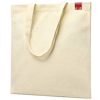 Сумка для покупок IVORY 325 г/м² с PU нашивкой, красный