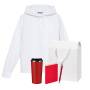 Набор с одеждой ALEX (худи, термокружка, ежедневник, ручка), красный/белый