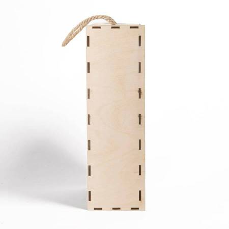 Ящик подарочный WINOTERRA с ручкой, светлое дерево, акрил, 36 х 24,5 х 11 см