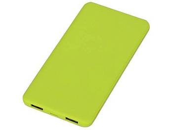 Портативное зарядное устройство «Reserve» с USB Type-C, 5000 mAh, зеленое яблоко