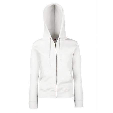 Толстовка "Lady-Fit Hooded Sweat Jacket", белый_XS, 75% х/б, 25% п/э