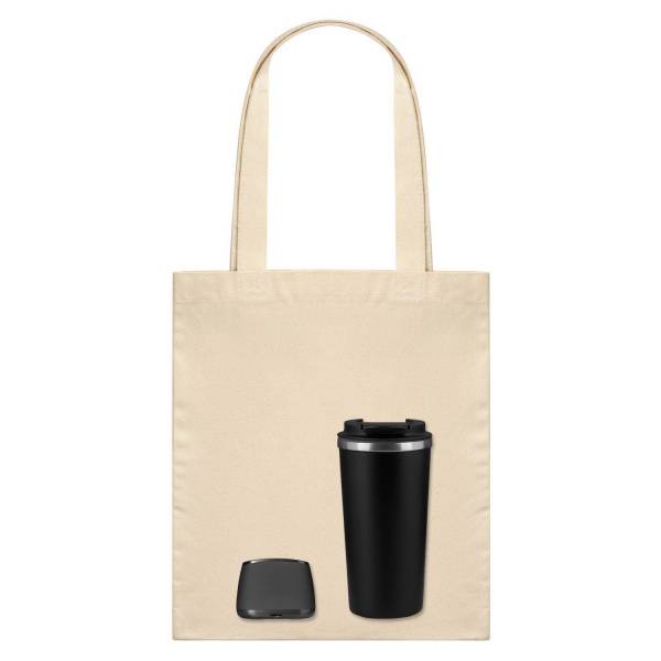 Подарочный набор Glow, черный (колонка, термо