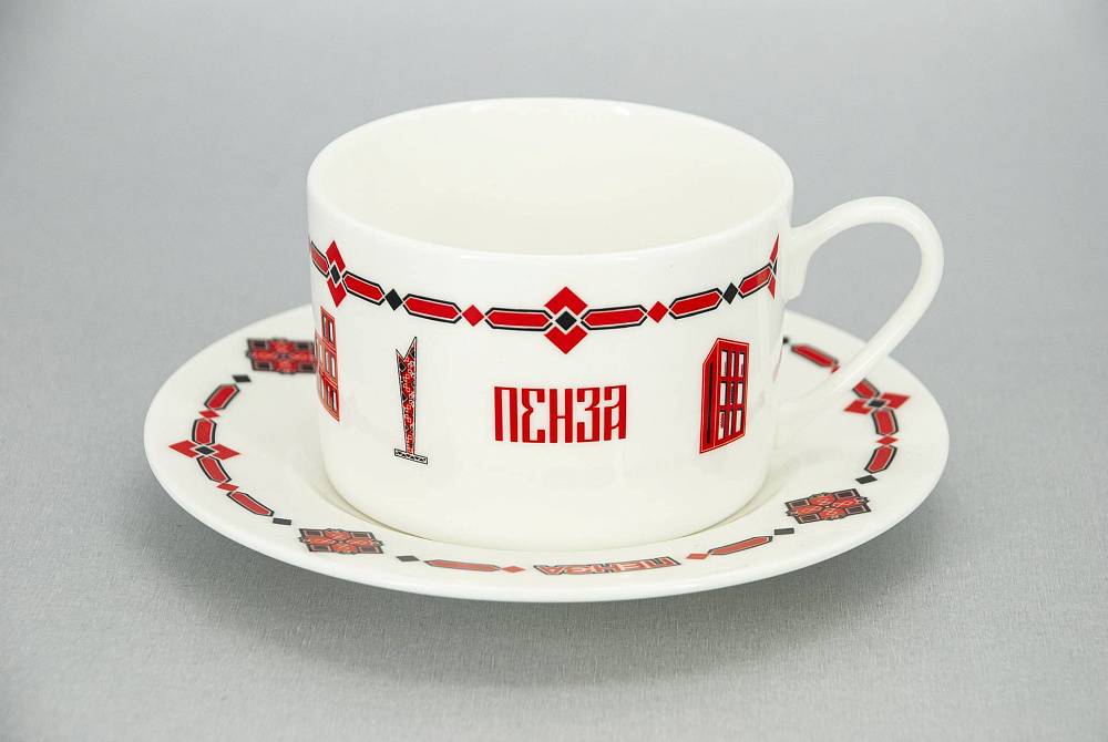 посуда с логотипом чайная пара