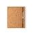 Блокнот с ручкой,Set Minsor,24 x1,8x19,5см, 282 гр,твердая обложка,натур.пробка/пшеница/ABS