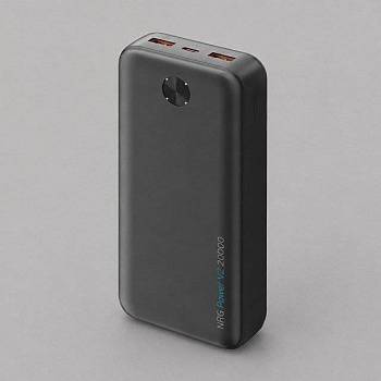 Внешний АКБ NRG Power V2 20000 мА-ч, 2A, 2xUSB, черный, Deppa