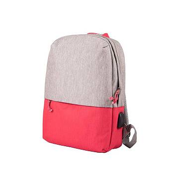 Рюкзак "Beam mini", серый/малиновый, 38х26х8 см, ткань верха: 100% полиамид, под-ка: 100% полиэстер Рюкзак "Beam mini", серый/малиновый, 38х26х8 см, ткань верха: 100% полиамид, под-ка: 100% полиэстер