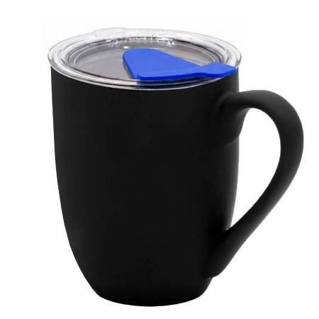 Кружка с крышкой Velvet Duo, софт-тач