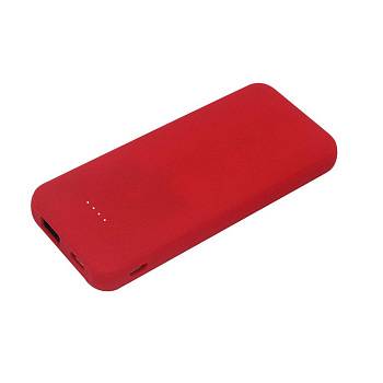 Внешний аккумулятор Arrida 5000mAh, с покрытием Baby skin, красный Внешний аккумулятор Arrida 5000mAh, с покрытием Baby skin, красный