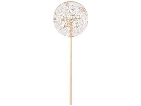 Леденец "Круг" прозрачный из изомальта с серебристой посыпкой, 30 гр.