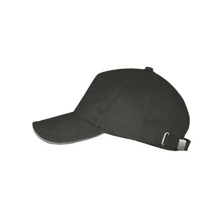 Бейсболка "LONG BEACH", 5 клиньев, метал. застежка, бежевый, 100% хлопок