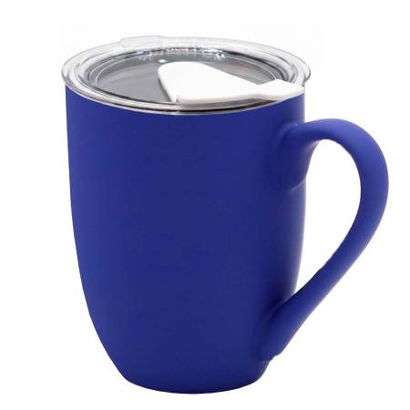 Кружка с крышкой Velvet Duo, софт-тач