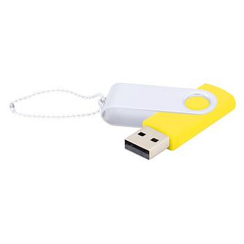 Флешка Designer To Go 2.0 USB 16Gb, желтый/белый Флешка Designer To Go 2.0 USB 16Gb, желтый/белый