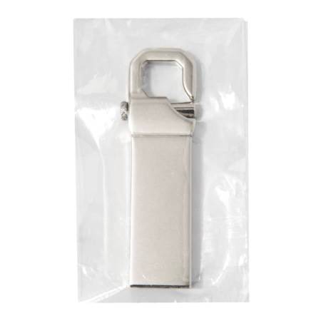 USB flash-карта CARABINE (8Гб), серебристая, 4,8х1,5х0,5 см, металл