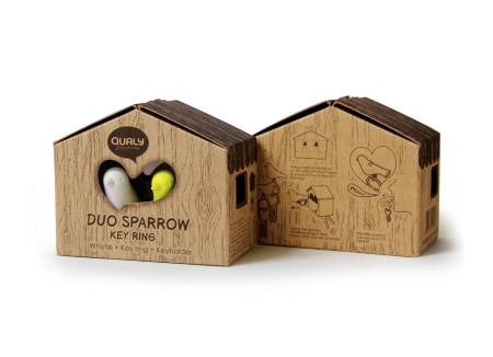 Держатель и брелок для ключей Duo Sparrow, белый Держатель и брелок для ключей Duo Sparrow, белый