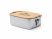 Ланч-бокс DAIKON из нержавеющей стали 304 с бамбуковой крышкой, серебристый/бежевый