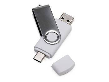 USB3.0/USB Type-C флешка на 32 Гб «Квебек C», белый