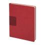 Бизнес-блокнот "Tweedi", 150х180 мм, красный, кремовая бумага, гибкая обложка