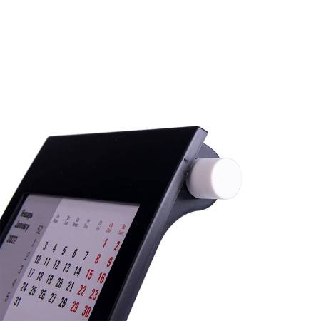 Календарь настольный на 2 года, черный с белым, 18х11 см, пластик, тампопечать, шелкография