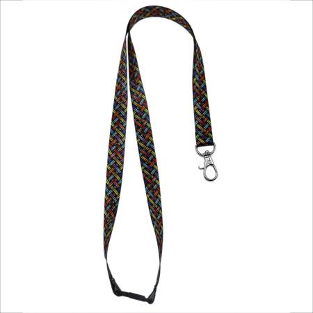 Ланъярд полноцветный Флип с карабином и замком безопасности
