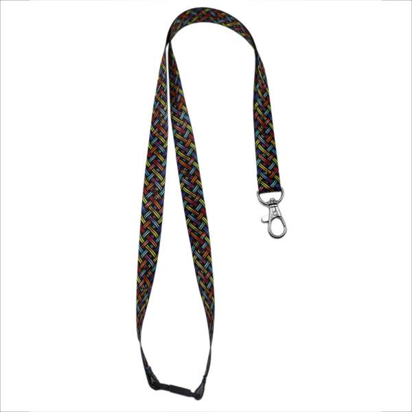Ланъярд полноцветный Флип с карабином и замком безопасности