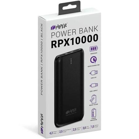 Универсальный аккумулятор RPX10000, QC3.0, PD, TYPE C, емкость 10000 мАч, черный 