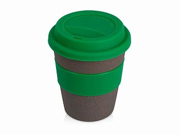 Стакан с силиконовой крышкой "Café", зеленый Стакан с силиконовой крышкой "Café", зеленый