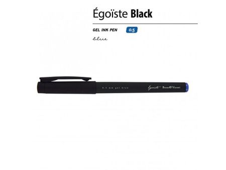 Ручка "Egoiste.BLACK" гелевая в черном корпусе, 0.5мм, синяя