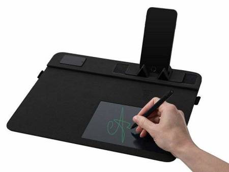 Многофункциональный коврик для мыши «Multi Pad» с беспроводной зарядкой и LCD экраном, 10 Вт, серый