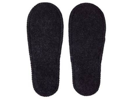 Тапочки белые/серые с отворотом без вышивки