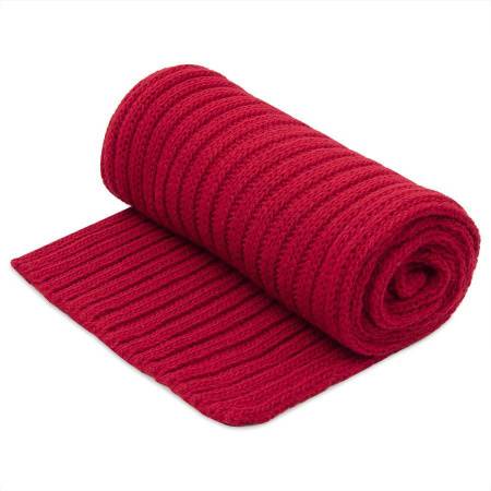 Шарф вязаный НАСВЯЗИ©, бежевый меланж, 30% шерсть