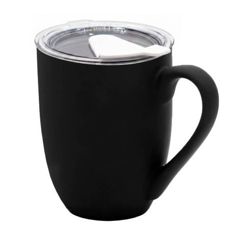 Кружка с крышкой Velvet Duo, софт-тач