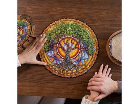 Деревянный пазл мандала "Дерево жизни"