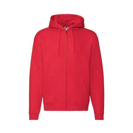 Толстовка "PREMIUM HOODED SWEAT JACKET", бордовый_L, 70% х/б, 30% п/э