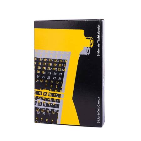 Календарь настольный на 2 года, черный с белым, 18х11 см, пластик, тампопечать, шелкография