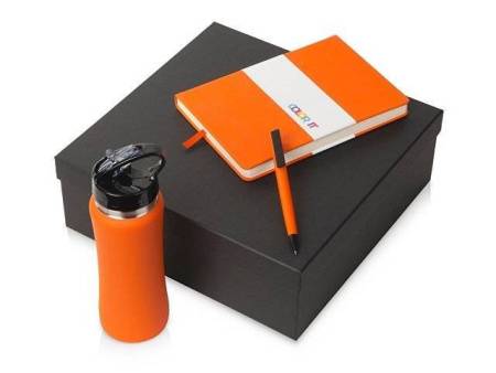 Подарочный набор c блокнотом C1, ручкой и бутылкой
