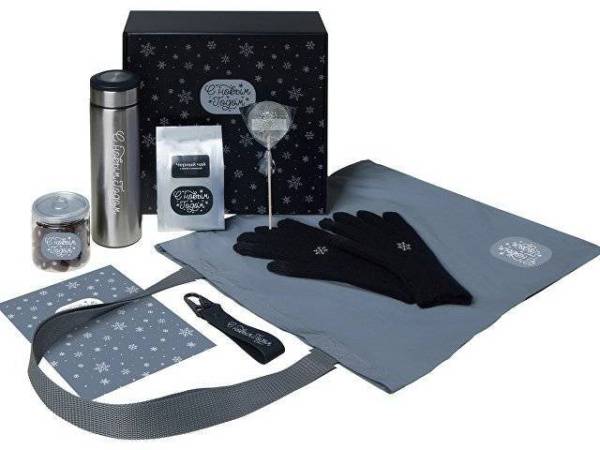 Подарочный набор «Re:Breathe» с перчатками, термосом и чаем