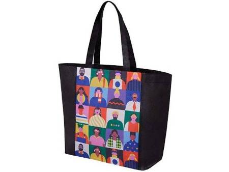 Сумка для шопинга с донной складкой и ручкой из PET ткани, 44.45*33.02*12.7 см