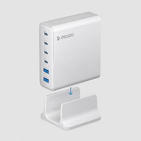 Зарядная станция 4xUSB Type-C, 2xUSB, PD, QC, 160Вт, белый, Deppa