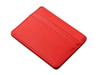 Картхолдер для двух карт и наличных денег с зажимом "Crave", красный