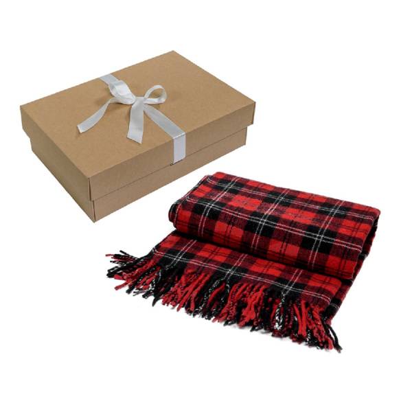 Плед  "FINE WOOL", красный,  137х160 см