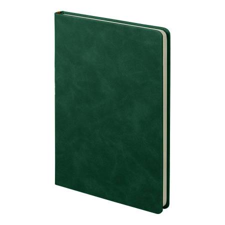 Ежедневник недатированный Muse,зеленый, А5, с декоративной полосой, цвет коричневый