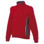 Толстовка женская "MESSINA", красный, серый_ S,  Италия, 80% х/б, 20% п/э