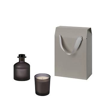 Подарочный набор Enigma, Mizu, серый (свеча, диффузор)