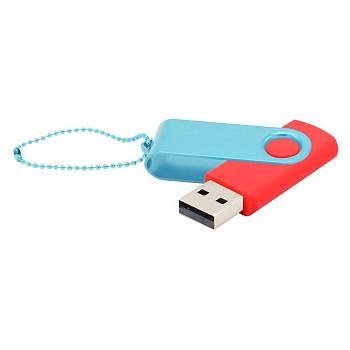Флешка Designer To Go 2.0 USB 16Gb, красный/бирюзовый Флешка Designer To Go 2.0 USB 16Gb, красный/бирюзовый
