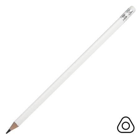 Карандаш чернографитный трехгранный TRINITY с ластиком, пластиковый, HB