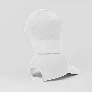 Бейсболка "Poly" 5-ти панельная 120 гр, белый