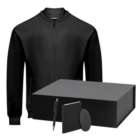 Набор с одеждой TORRES (толстовка, зарядное устройство, блокнот, ручка), черный