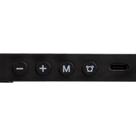 Зарядная станция с будильником Clock Nest, черная Зарядная станция с будильником Clock Nest, черная